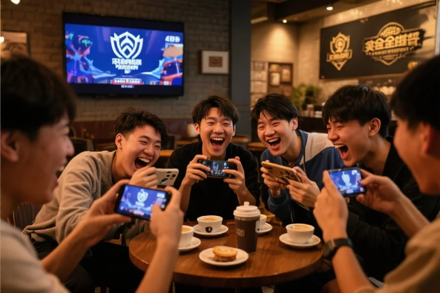 玩家使用官方APP观看赛事